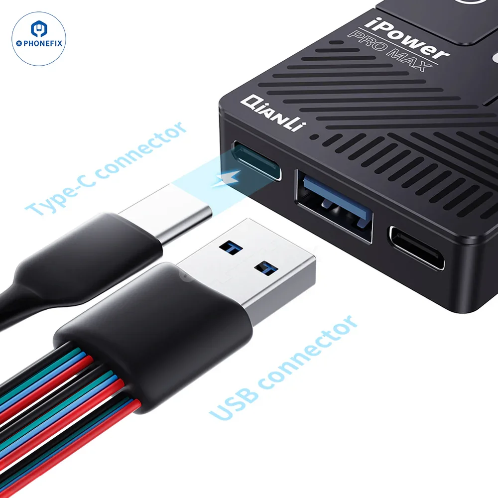 Фото Qianli Модернизированный кабель питания iPower Pro Max 8-го поколения с одной кнопкой для iPhone 6–16 Pro Max, зарядка и питание №5