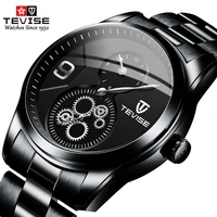 european and american brand tevise watch casual steel belt fashion watch stainless steel waterproof mens mechanical watch