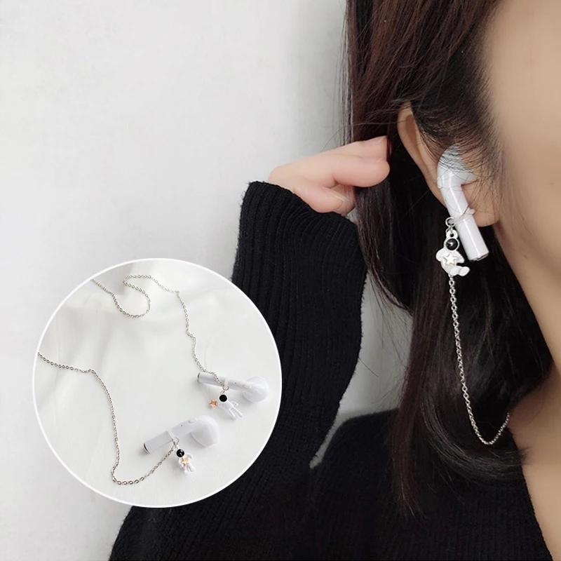 

Цепочка для защиты от потери для AirPods, цепочка-шнурок для очков астронавтов, женское ожерелье, Креативные аксессуары для наушников, модные ю...