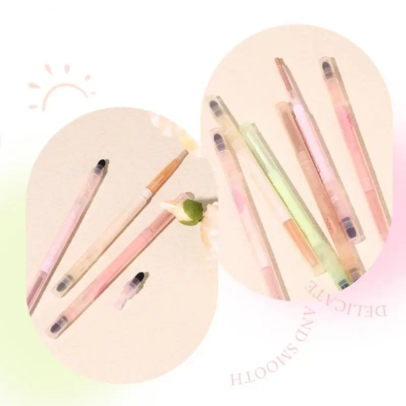 

Highlighter Pencil Soft Smooth Brighten Pen Double Head Makeup Pen Glitter Eyeshadow Pen Sparkling Big Eyes 6 Colors Cosmetic
