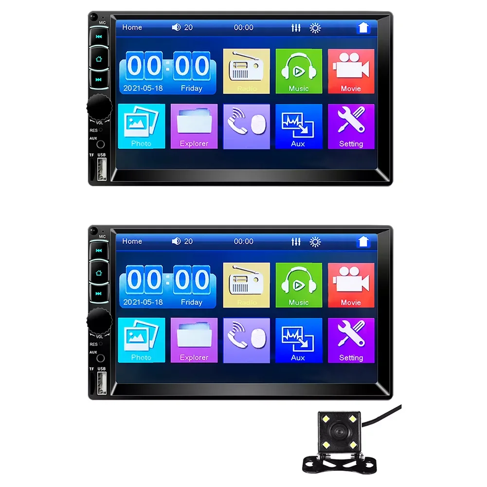 

New Car Stereo Radio Multimedia MP5 Player Universal Navigation 7 Inch HD Touch Screen Auto Audio Mirror link Backup Camera