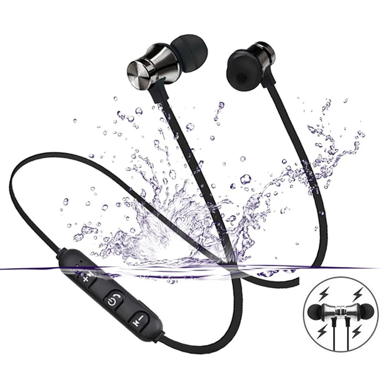 Magnetic Wireless Bluetooth Earphone Stereo Sports Waterproof Earbuds Wireless In-ear Headset With Mic Genuine Free shipping enlarge