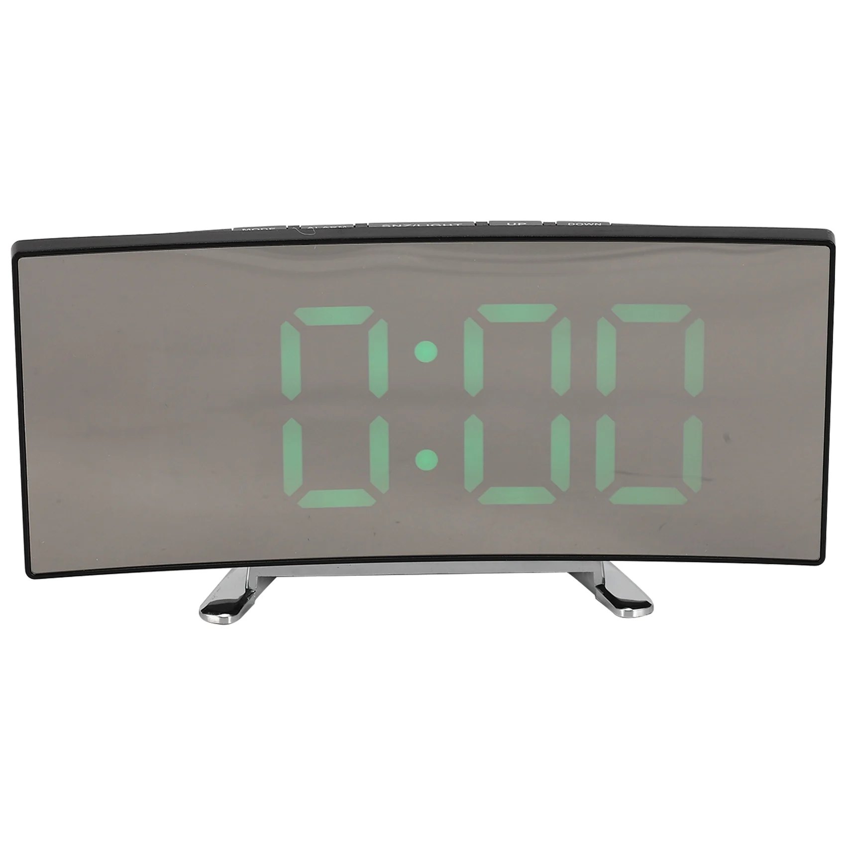 7 Inch Curved Dimmable Led Screen Digital Clock For Kids Bedroom Green Large Number Clock Lightweight Sma