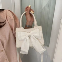 xiuya sweet shoulder bag autumn 2022 trendyol elegant handbags for women party casual bolso mujer all match bow tie female bags