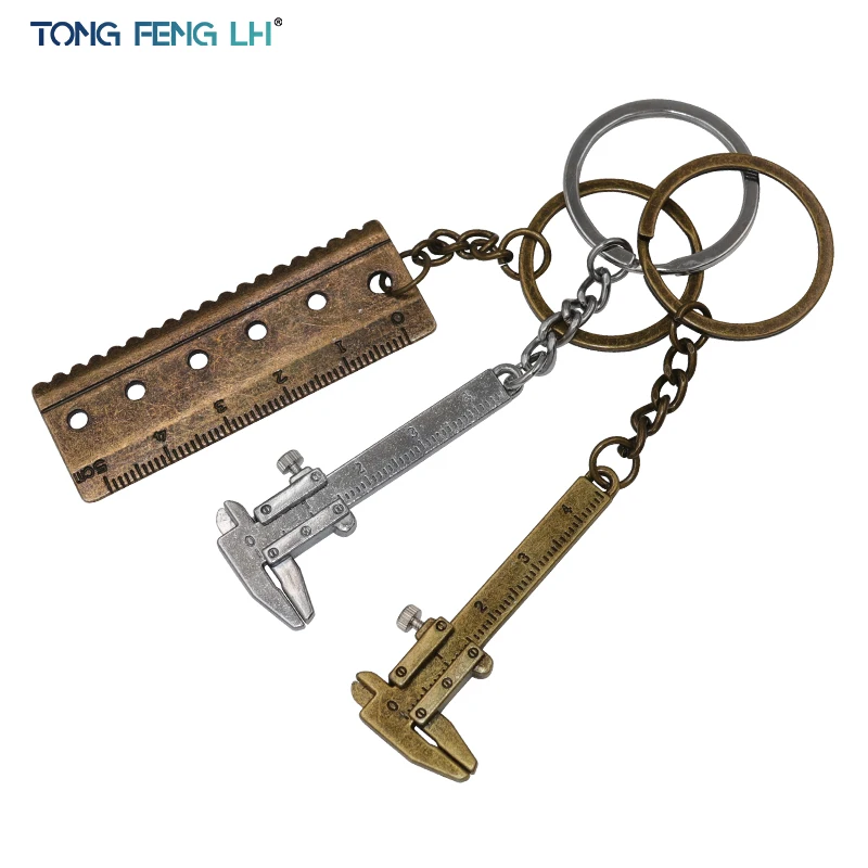 

Keychain automobile Turbo key chains Mini Vernier Caliper Key Ring Car Styling Accessories for vw mazda audi BMW Toyota Opel