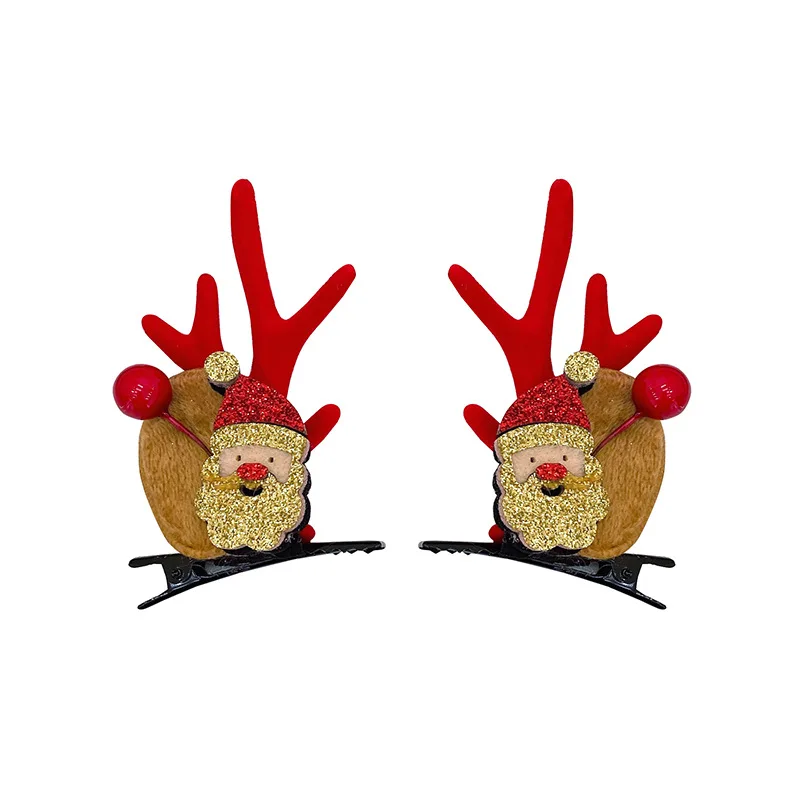 2 шт. новые рождественские заколки для волос милые с оленями женщин и девочек