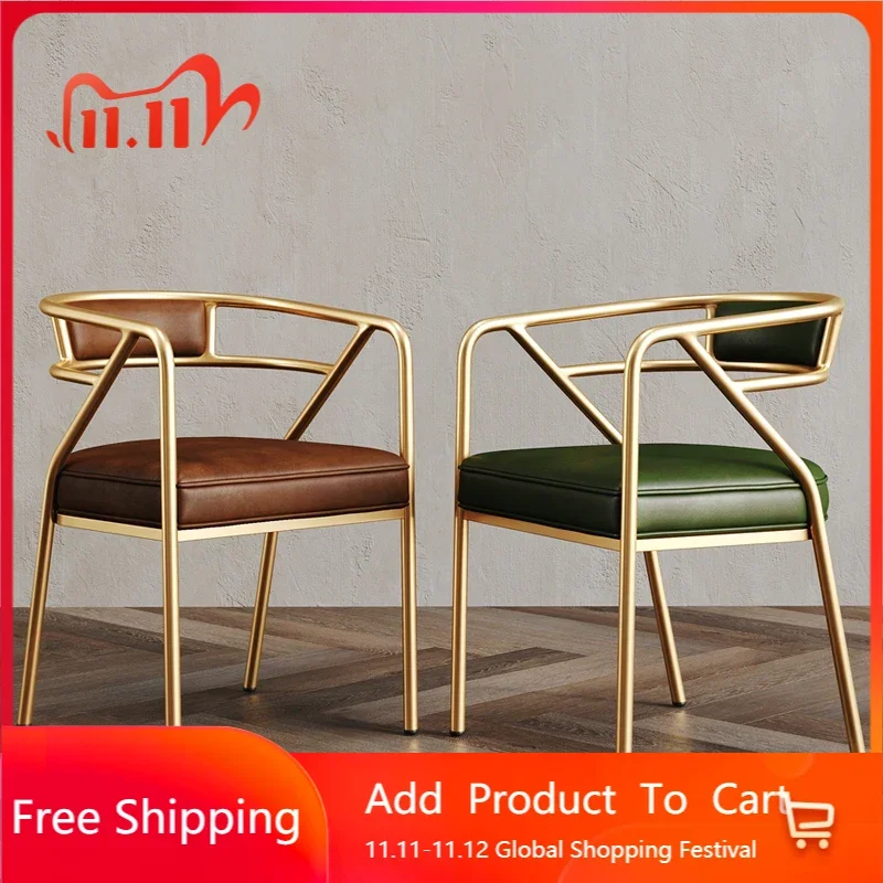 

Modern Minimalist Dining Chairs Relaxing Backrest Nordic Luxury Dining Chairs Creative Cadeira De Jantar Home Furniture WZ50DC