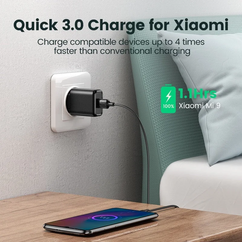 

USB Quick Charge 3.0 QC 18W USB Charger QC3.0 Fast Wall Charger Mobile Phone Charger for Samsung s10 Huawei Xiaomi iPhone