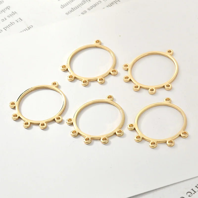 Простые геометрические подвесные круглые серьги в форме сердца сделай сам