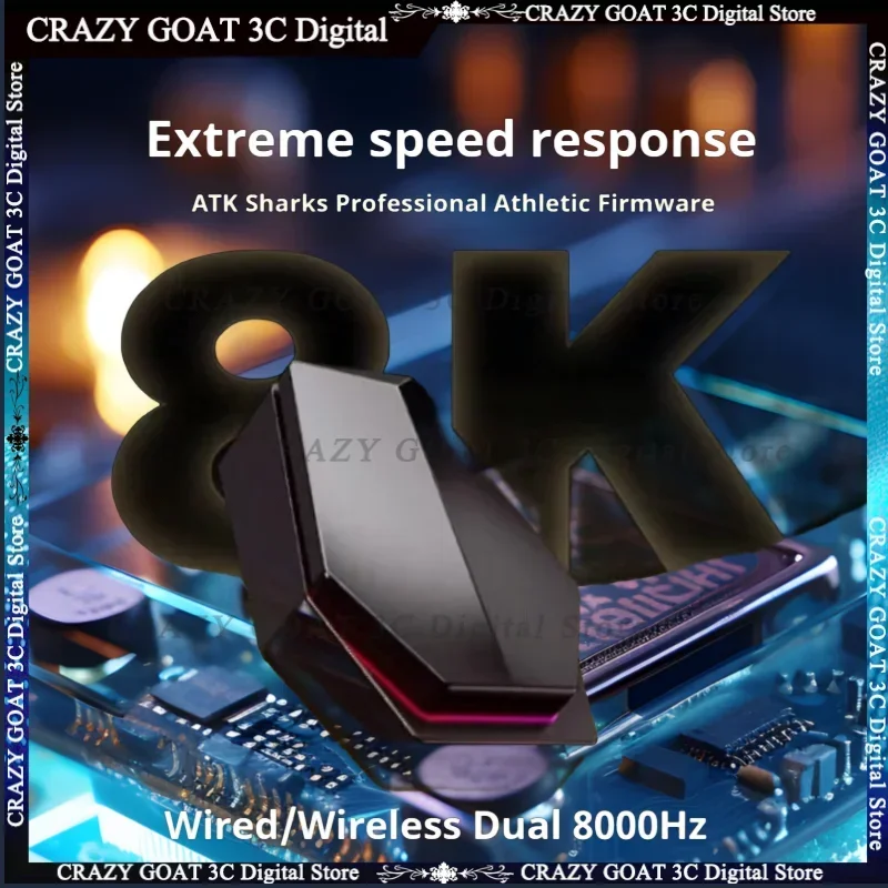 Беспроводная мышь ATK Blazing X1 ultimate 8k Paw3950 скандинавский сенсор чип 52840 игровая Fps