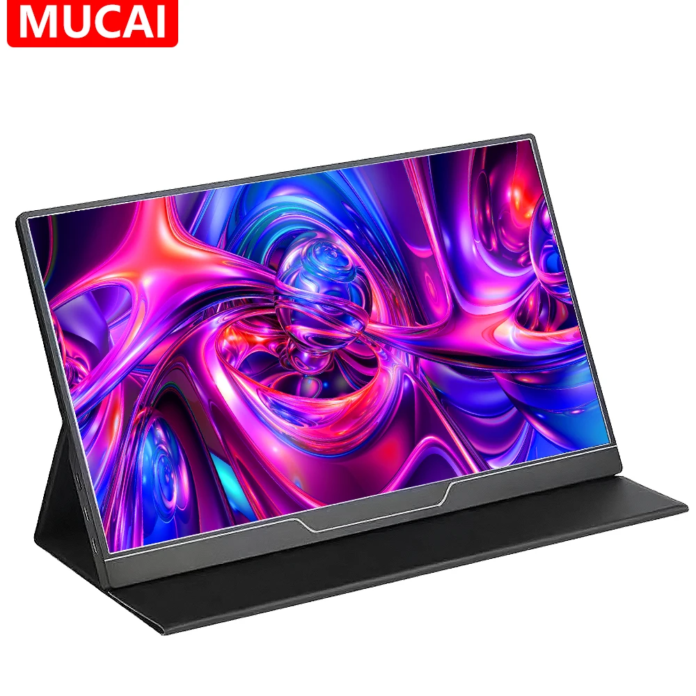 MUCAI 15.6 Inch Monitor For Options 1080P/2K165Hz/Touch USB C HDMI-Compatible IPS Ultrathin Portable Screen Gamer For Switch PS4