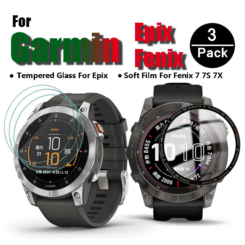 

Изогнутая мягкая защитная пленка для смарт-часов Garmin Fenix 7 7S 7X 3-1 шт. полное покрытие закаленное стекло Защита экрана для Epix