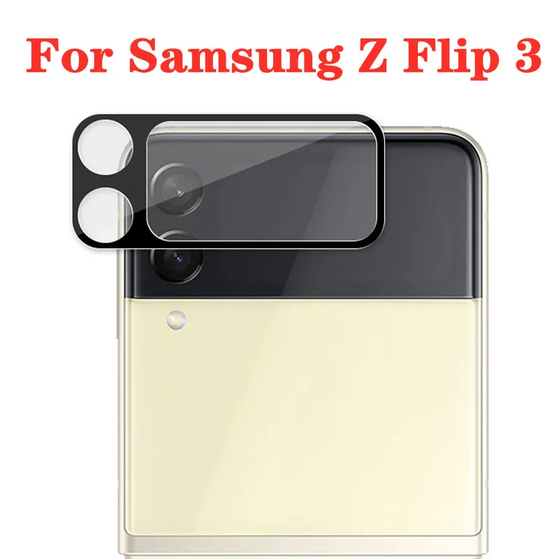 

3D Camera Lens Protector For Samsung Galaxy Z Flip 3 Full Cover Camera Lens Glass For Samsung S21 S22 Camera Protective Film