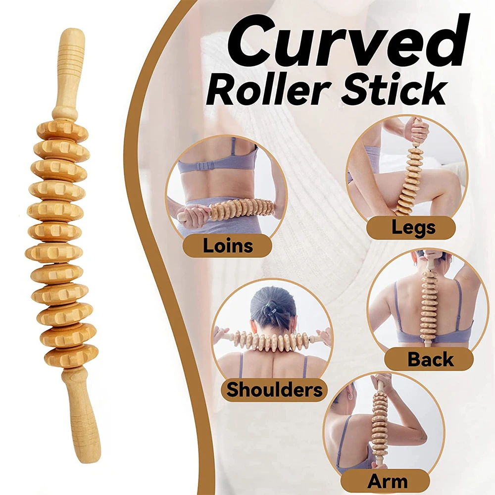 Professional Wooden Lymphatic Drainage Anti-cellulite Massager Wood Therapy Massage Tools for Body Shaping Muscle Pain Relief