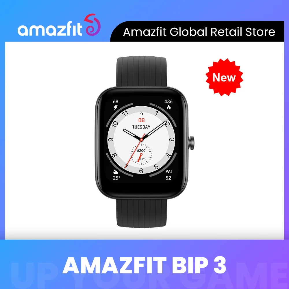

2022 New Amazfit Bip 3 Smartwatch Blood-oxygen Saturation Measurement 60 Sports Modes Smart Watch For Android IOS Phone