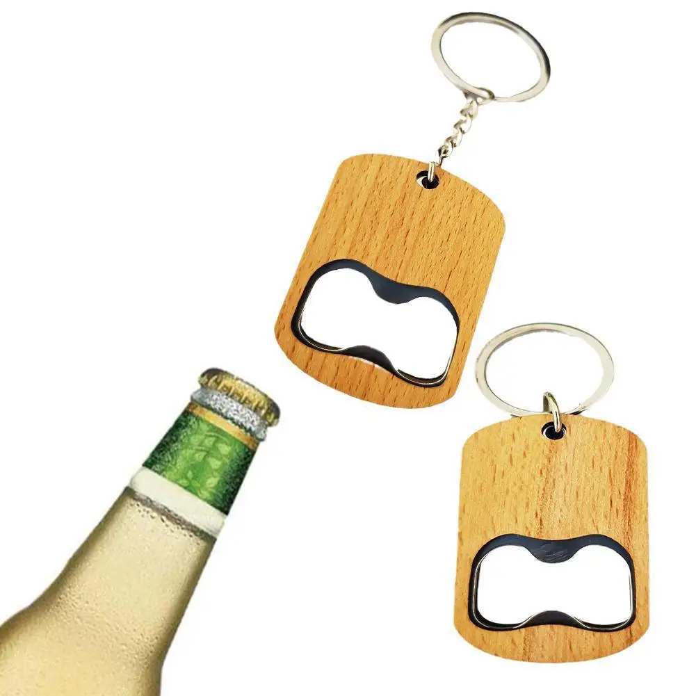 

Wooden Bottle Opener Key Chain Wood Unique Creative Gift Can Opener Kitchen Tool Wood Unique Creative Gift