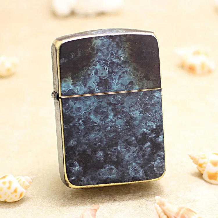 

Оригинальная зажигалка Zippo с бронзовым возрастом, медная ветрозащитная Зажигалка для сигарет, керосиновые зажигалки, подарок с кодом против подделки
