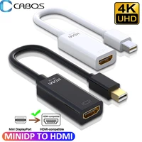 4k mini displayport to hdmi compatible cable 1080p mini dp to hdmi adapter port converter for apple macbook air pro tv projector