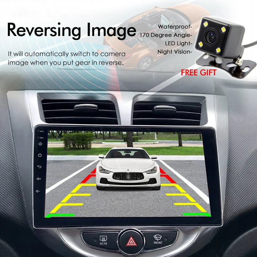 Автомагнитола 2DIN мультимедийный видеоплеер с сенсорным экраном 8 + 128 ГГц Android 12 GPS