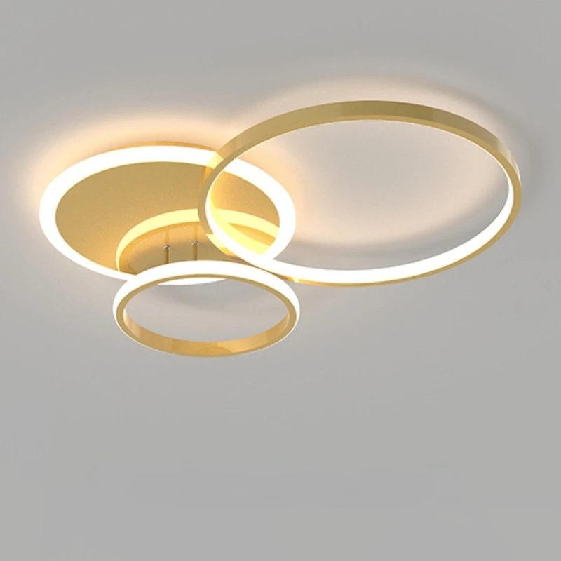 Современное металлическое кольцо в скандинавском стиле со светодиодной