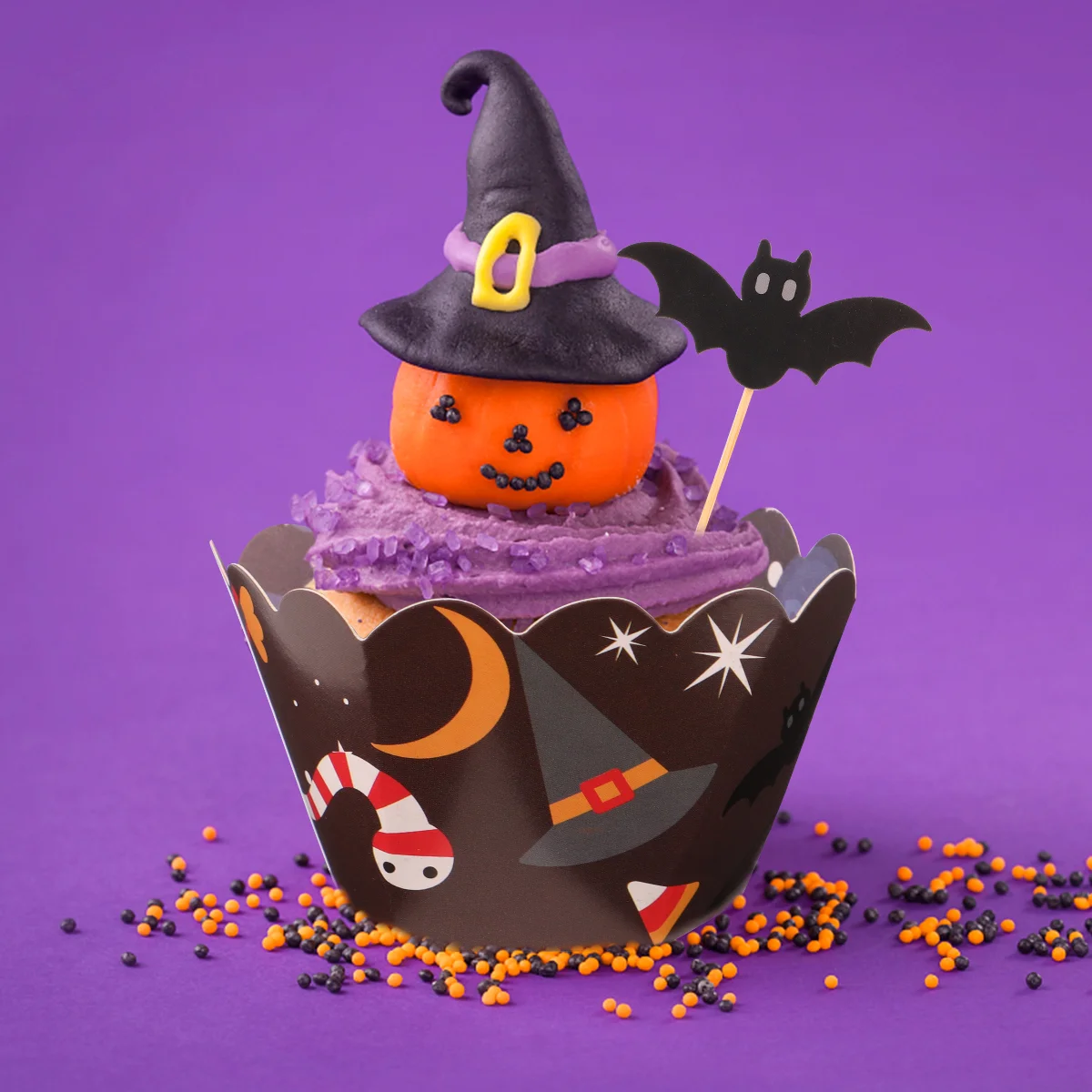 

Cupcake Cake Wrappers Baking Suppliestopper Picks Toothpicks Cupcakes Black Decorationghost Pumpkin Wedding Paper Horror Insert