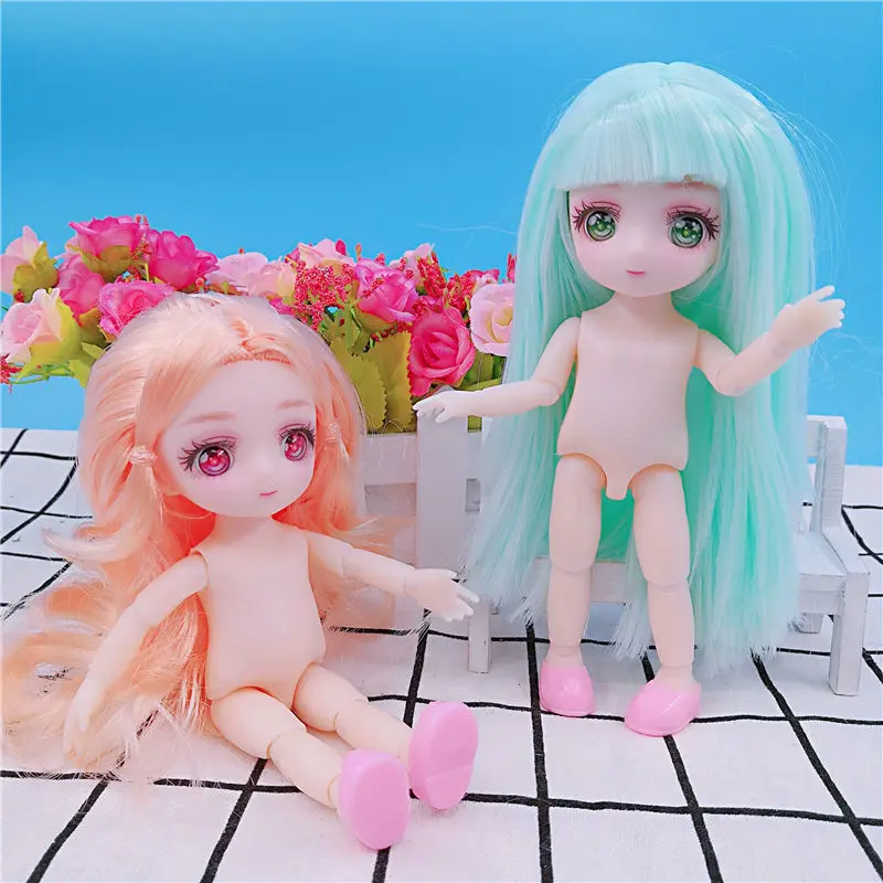 

16cm Bjd Doll 1/8 Girl Princess Children Birthday Gift Play House Diy Change Dress Up Fashion Cute Kid Mini Game Plastic Toy