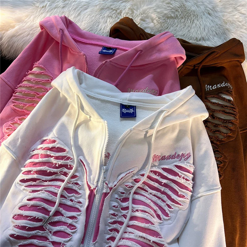 

Women Hoodies Menzip hoodie Harajuku Long Sleeve Pullover Hooded Sweatshirts Kawaii Korean Fashion Jacket Women Streetwear Y2K