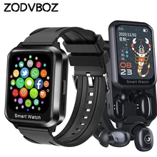 Zodvboz Smart Watch Men Bluetooth Headset 2 in 1 1.78 Inch Full Touch Screen Music Player Bluetooth Call For Android Ios Phones