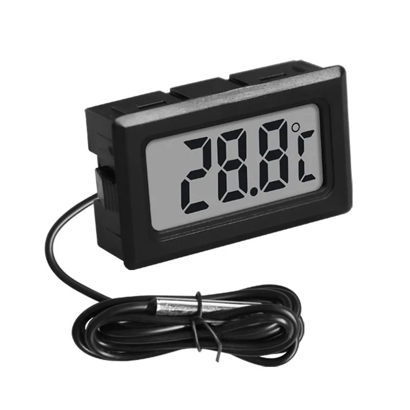 

Digital Aquarium Thermometer Celsius Fahrenheit Mini Embedded Thermometer Fish Tank Reptile Breeding Thermometer Pet Supplies