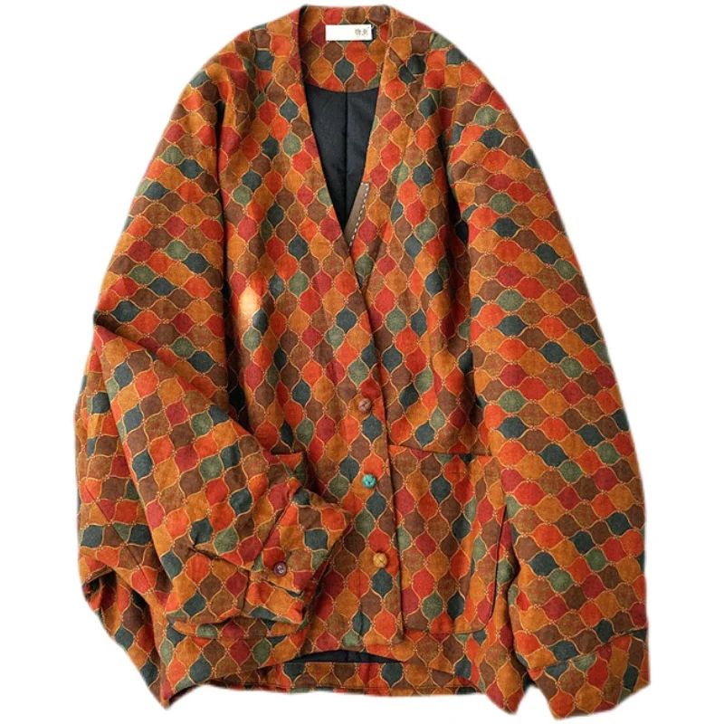 Внешняя торговля Женская одежда Прилавок Китайский Sle Ретро Теплый пуховик