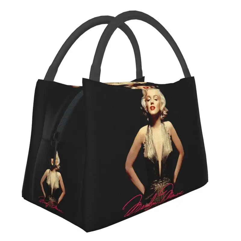 

Angel Singer Marilyns Insulated Lunch Bag for Work Office American Model Actress Portable Thermal Cooler Lunch Box Women