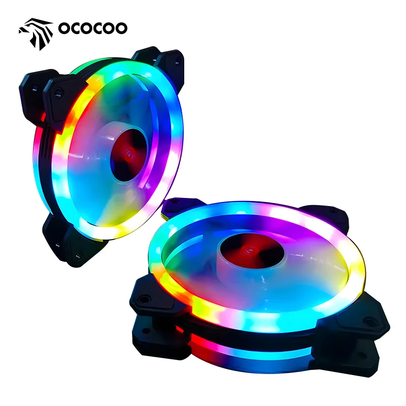 Socooler 120 мм Вентиляторы для ПК 12 В Вентилятор охлаждения RGB Двойная Апертура