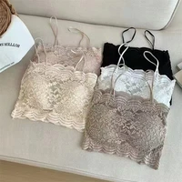 womens cotton underwear tube tops sexy lace top fashion printed bra without steel ring girls outdoor comfort tank up lingerie