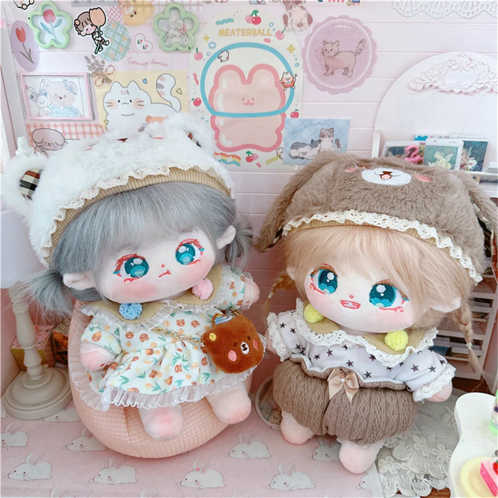 

Cotton DIY Clothes Idol Star Dolls Cute Stuffed Customization Figure Toys Cotton Baby Doll Plushies Toys Fans Collection
