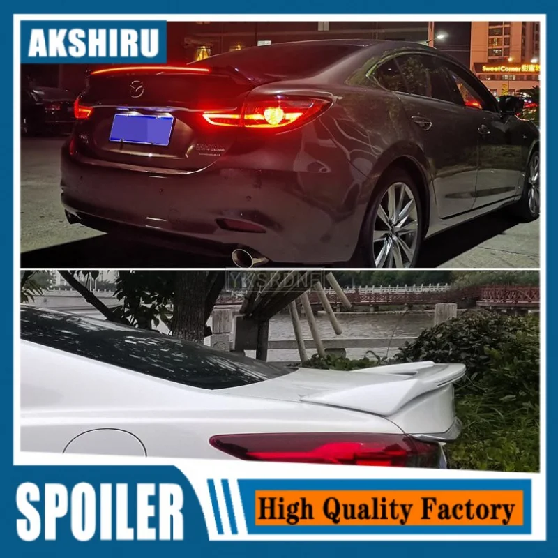 

Задний спойлер из АБС-пластика, Окрашенный черный, красный, белый цвет, спойлер для багажника со светодиодной лампой для Mazda 6 ATENZA 2014-2020