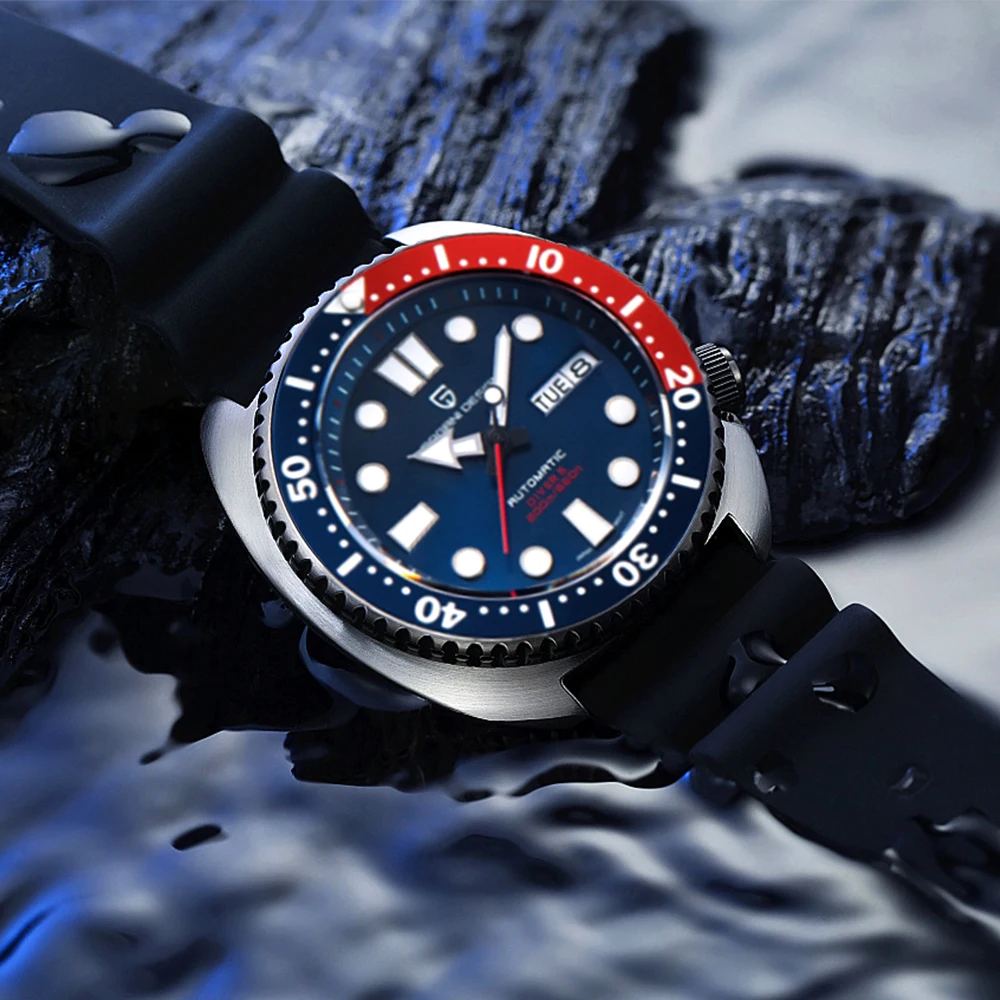 PAGANI DESIGN New Abalone Diving Men Mechanical Wristwatches Luxury Sapphire Glass Automatic Waterproof Watch Relogio Masculino