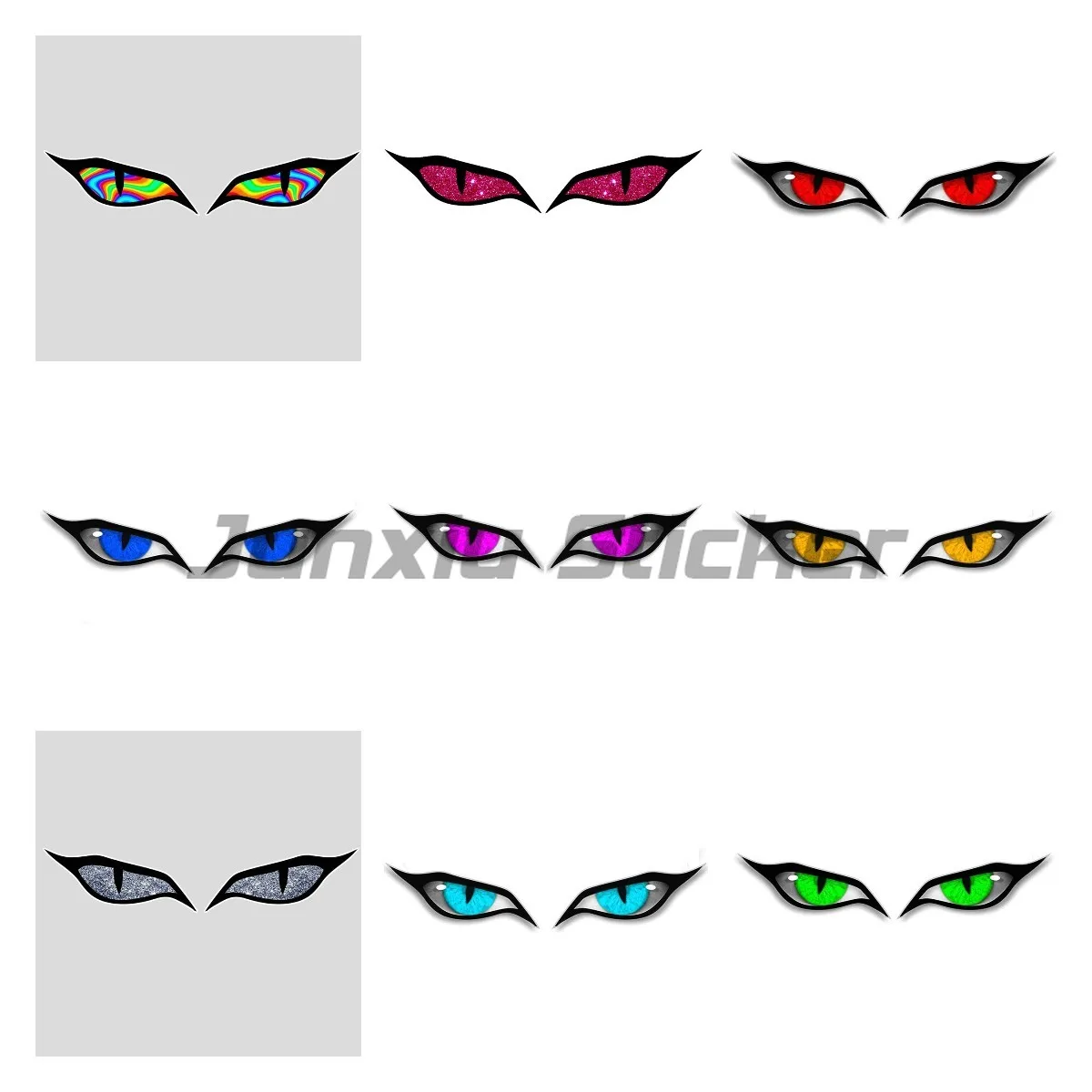 

Виниловая наклейка «злые глаза» для мотоцикла, дрона, шлема, гоночного автомобиля, грузовика, автомобиля, ноутбука, бампера, окон