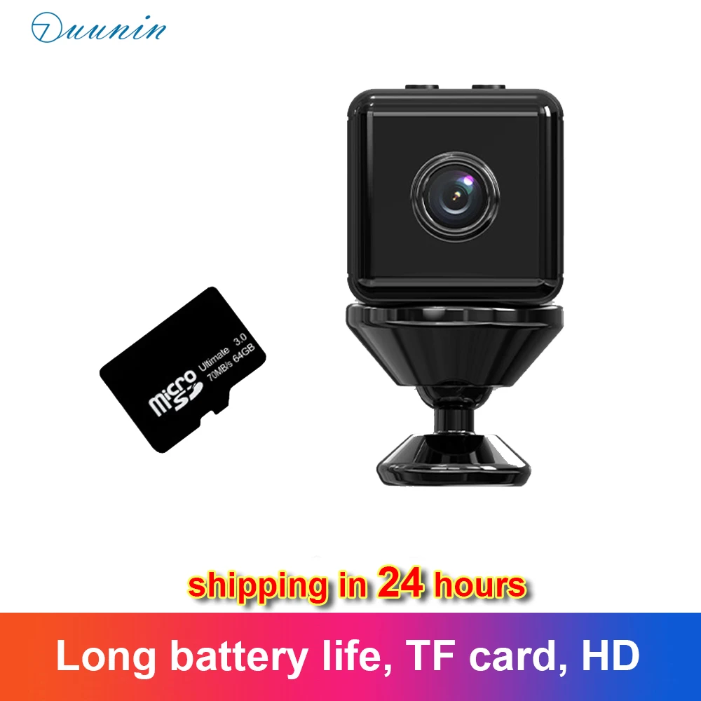 

Otuuin X6D Miniature HD Wireless Home Outside Use Outdoor Sports TF Card 1080p Infrared Monitoring Aerial Photography DV Camera
