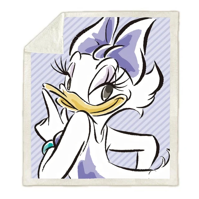 

Disney Donald Duck Daisy Cartoon Blanket Throw Bedding Sheet Large Size Warm Soft Thick Sofa Sherpa Blankets shower curtain