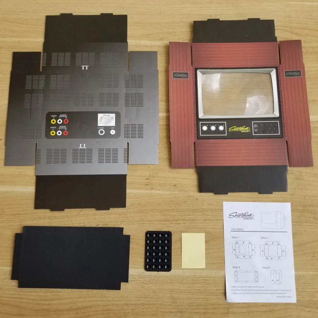 2021 hot sale 3d phone screen magnifier stereoscopic amplifying diy retro mini television dropshipping desk phone holder free global shipping