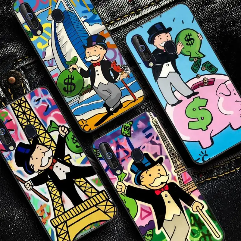 

Trend Cartoon Dollar Alec Monopoly Phone Case for Redmi 8 9 9A for Samsung J5 J6 Note9 for Huawei NOVA3E Mate20lite cover
