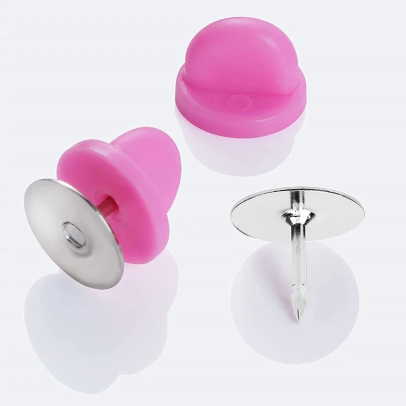 

100Pairs Tie Tack Lapel Pin Backing Holder Clasp for Butterfly Clutch Pin Backings PVC Pin Backs Pin Keepers Lapel Pin