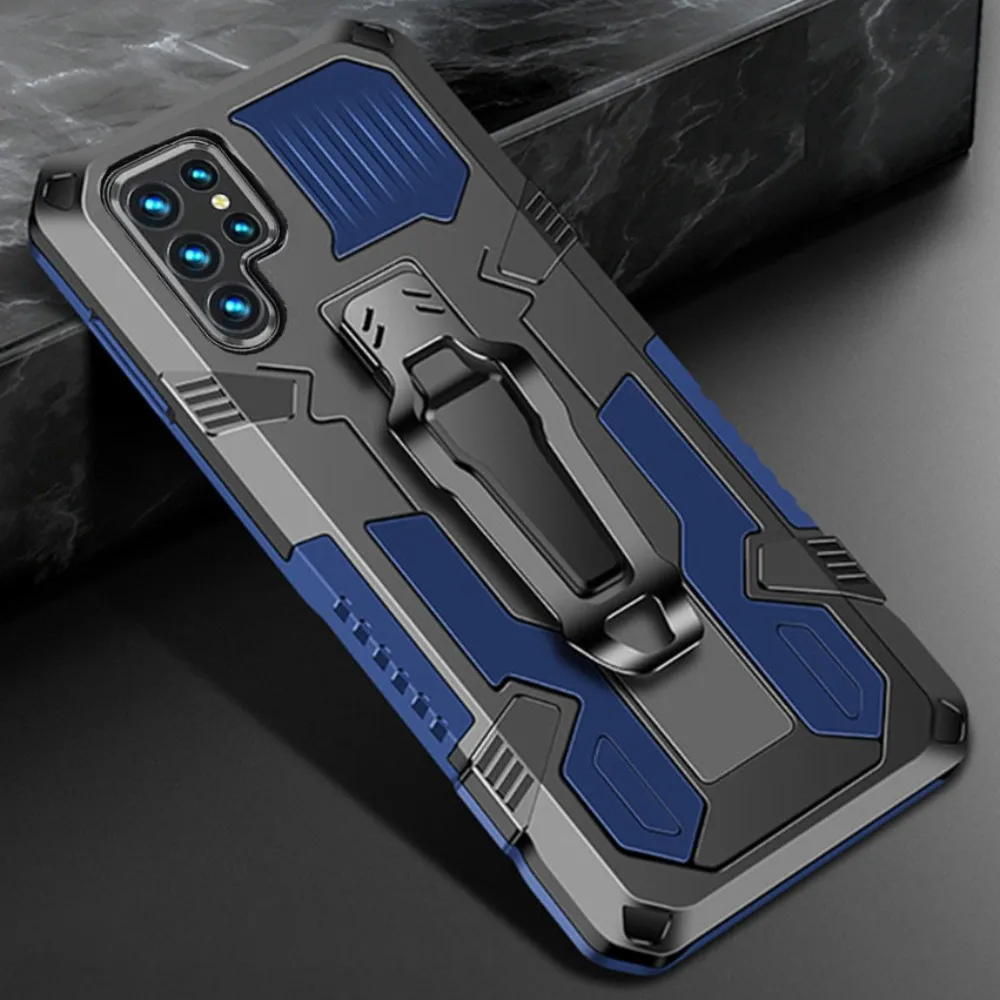 

Luxury Shockproof Case For Samsung Galaxy S23 Ultra S22 S21 S20 FE 5G Armor Stand Holder Belt Clip Covers For Samsung Note 20