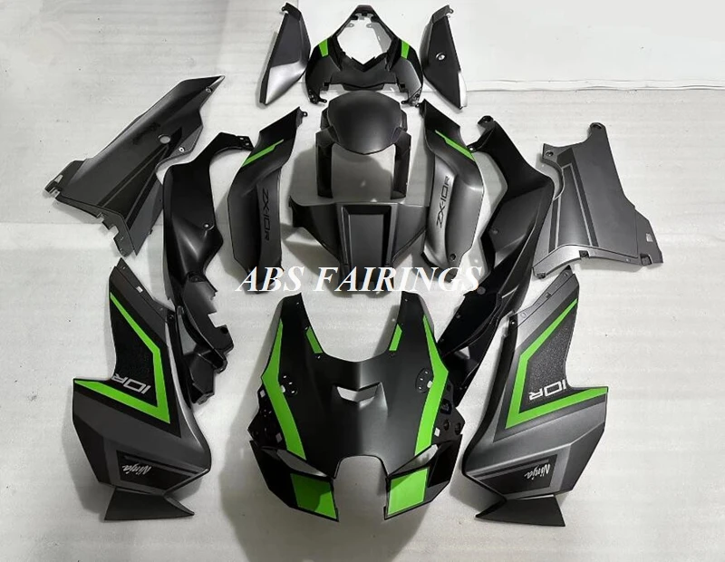 

4Gifts New ABS Motorcycle Fairings Kit Fit For Kawasaki Ninja ZX-10R ZX10R 2021 2022 Bodywork Set Custom Matte Green Black