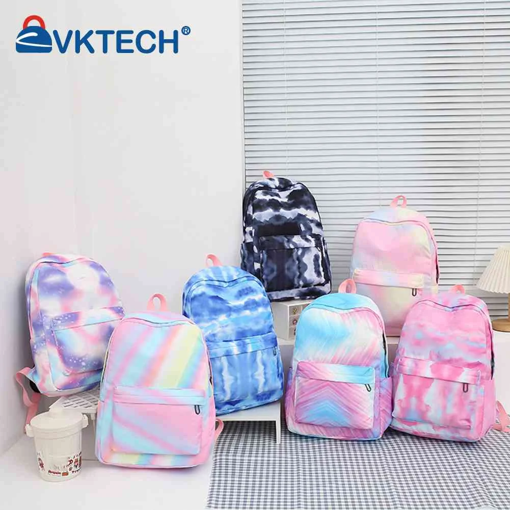 

Tie Dye Ink Backpack Student Schoolbag Laptop Bookbag Three Piece Insulated Lunch Tote Bag Pencil Case Purse Set for Teenagers