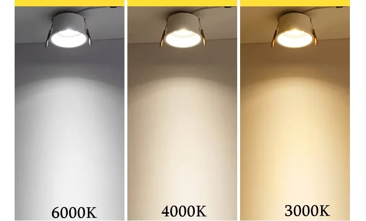 Регулируемый угол Глубокий антибликовый светодиодный светильник COB