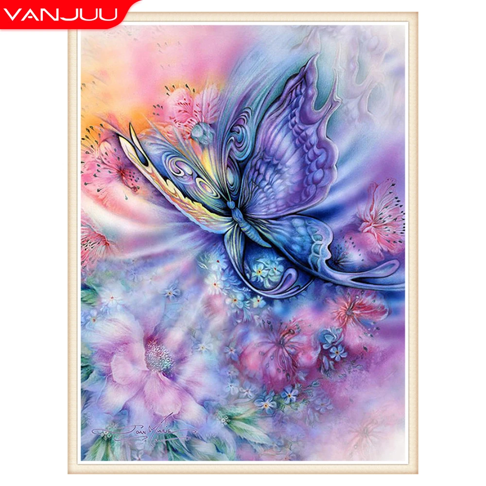 

5D Diamond Painting Butterfly Full Drill Diamond Mosaic Flower Diamond Embroidery DIY Rhinestones Home Wall Decor
