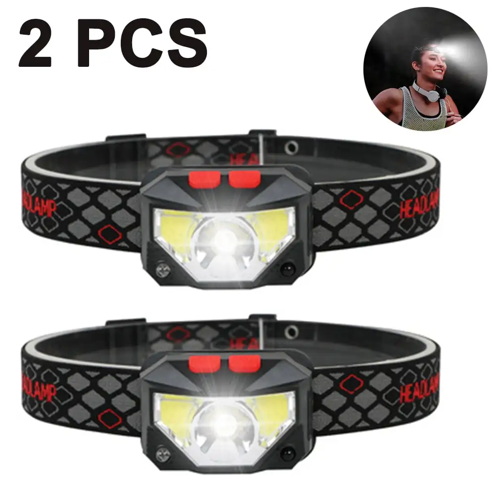 

LED Headlamp Rechargeable, Headlamp To Be Worn On Head For Night Walking, Headlamp For Camping and Reading