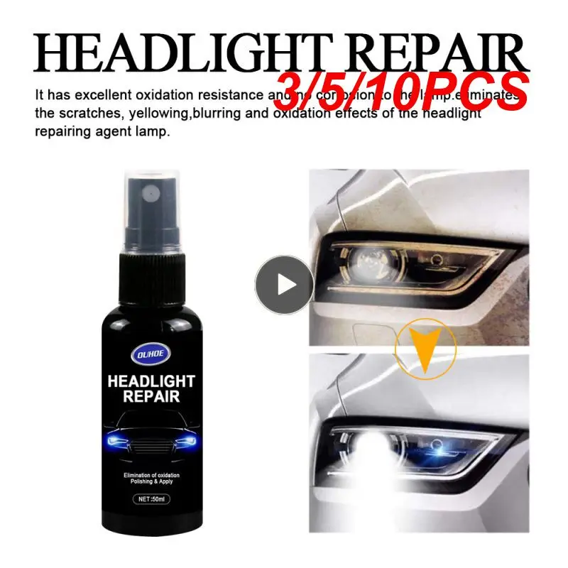 

3/5/10PCS Practical Car Repair Fluid 50ml Car Light Repair Agent Universal Car Headlight Repair Refurbishment Liquid Portable