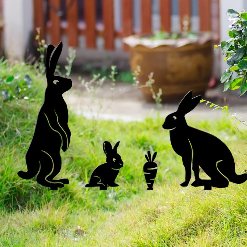 

Ykl178 Easter Rabbit Radish Three-Dimensional Courtyard Floor Outlet Garden Outdoor Holiday Decoration Acrylic Mirror